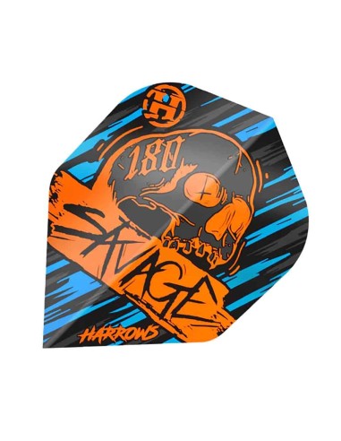 Feathers Harrows Darts Flights Savage Orange Blue and Hf8501