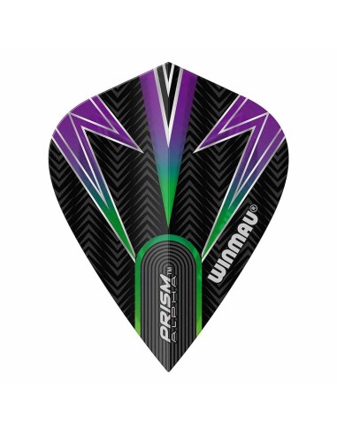 Fülle Winmau Darts Kite Schwarz, Grün und Purpur