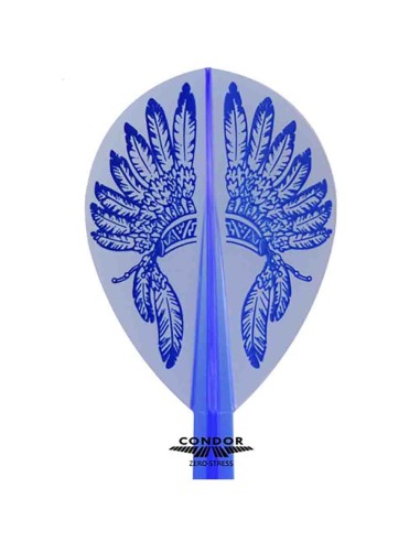 Piume Condor Flights War Bonnet Pear Blu Lunghezza 33,5 mm