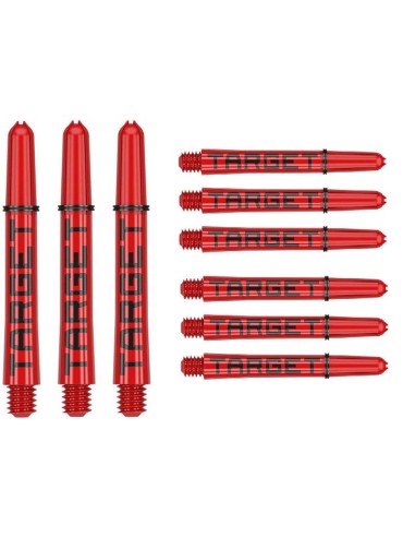 Cañas Target Pro Grip Tag Shaft Short 3 Sets Red Black (mm) 380319