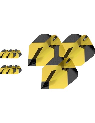 Plumas Target Tag Black Yellow (3 Sets) Ten-x Shape Mini 337790