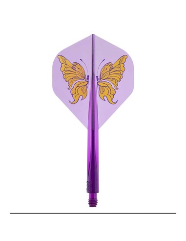 Plumas Condor Axe Swallowtail borboleta padrão Morado S 21.5mm Três de vocês.