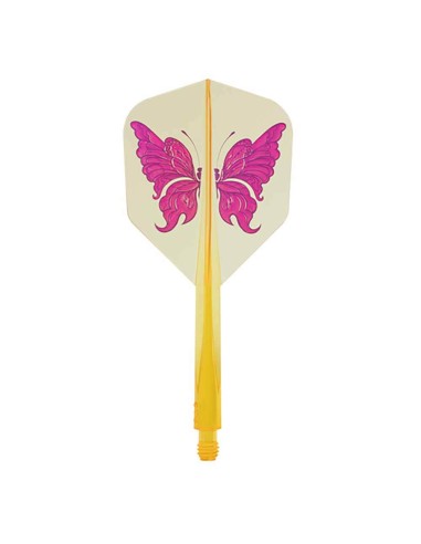 Plumas Condor Axe Swallowtail Butterfly Shape S Amarilla 21.5mm 3 Uds.