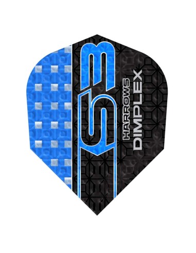 Plumas Harrows Darts Flights No6 Dimplex S3 Azul