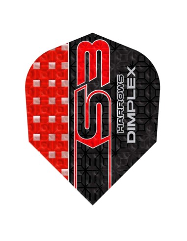 Plumas Harrows Darts Flights No6 Dimplex S3 Rojo