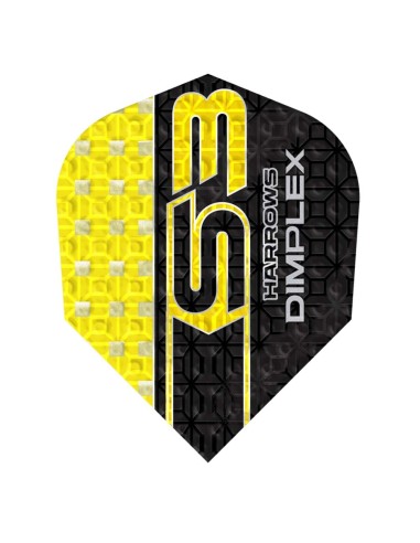 Feathers Harrows Darts Flights No6 Dimplex S3 Yellow